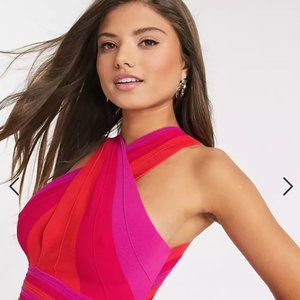 Ted Baker Kilyiee cross over knitted skater dress US 10 UK 4 NWT